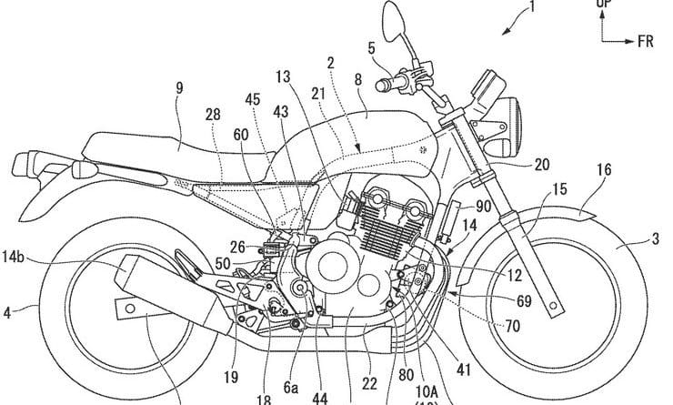 Honda CB1100 patent drawing