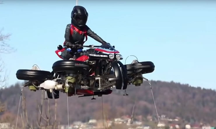 Lazareth demonstrates its flying bike