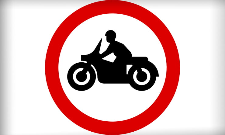 No motorcycles sign